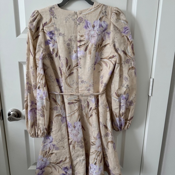 Zimmerman Eden Purple Iris Belted Dress - Picture 5 of 8